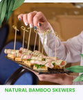 Musubi Bamboo Knot Skewers | Cocktail Sticks with Looped Knot Mini Toothpicks - Canape King