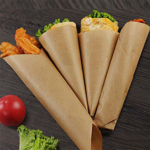 Greaseproof Paper Food Wrap | Brown or White | Professional Food Service