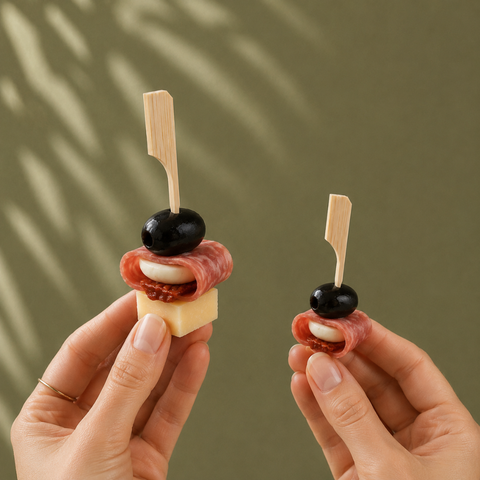 Teppo Gushi Paddle Skewers 7cm-18cm | Bamboo Flag Skewers | Professional Asian Service - Canape King