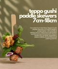 Teppo Gushi Paddle Skewers 7cm-18cm | Bamboo Flag Skewers | Professional Asian Service - Canape King
