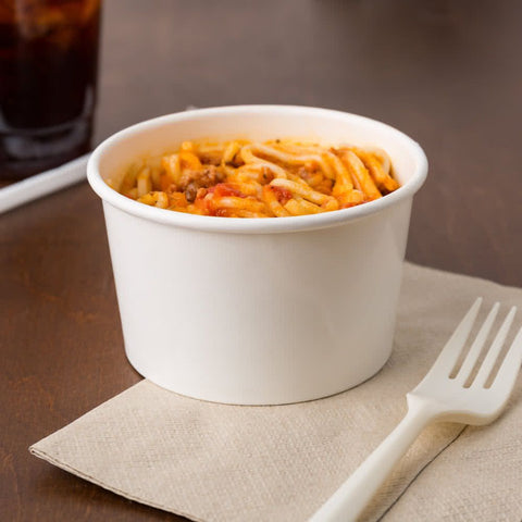 8oz White Paper Soup Container 9x6cm | Eco-Friendly Food Container | Sustainable Takeaway Bowl
