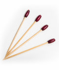 Bamboo Magenta Sparkle Bead Skewers - 100 pieces