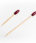 Bamboo Magenta Sparkle Bead Skewers - 100 pieces