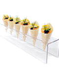 6-Hole Large Perspex Cone or Cup Display Stand/Holder (41 x 6 x 8cm) - Canape King