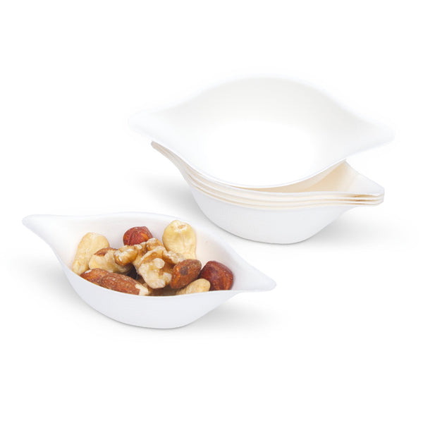 White Bagasse Mini Bowls | Eco-Friendly Small Bowls | 11 x 5cm Sustainable Serveware - Canape King