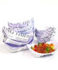 Newspaper Printed Paper Serving Boat/Bowl (9 x 5cm) - Canape King