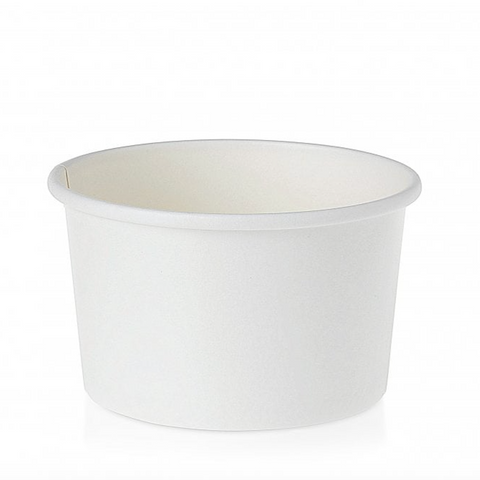 8oz White Paper Soup Container 9x6cm | Eco-Friendly Food Container | Sustainable Takeaway Bowl